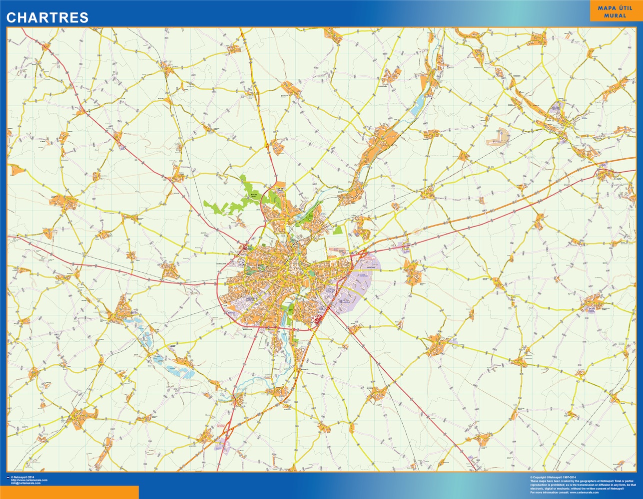 Chartres carte illustrator eps