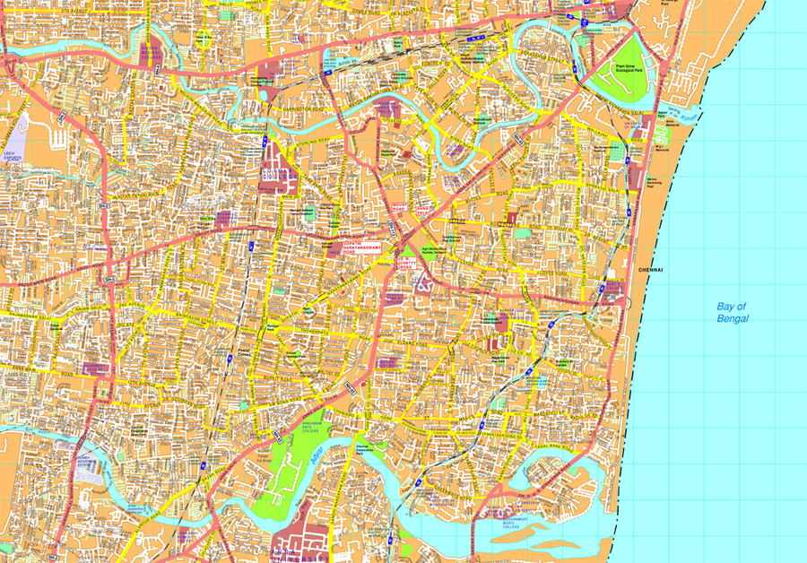 Chennai eps map vector