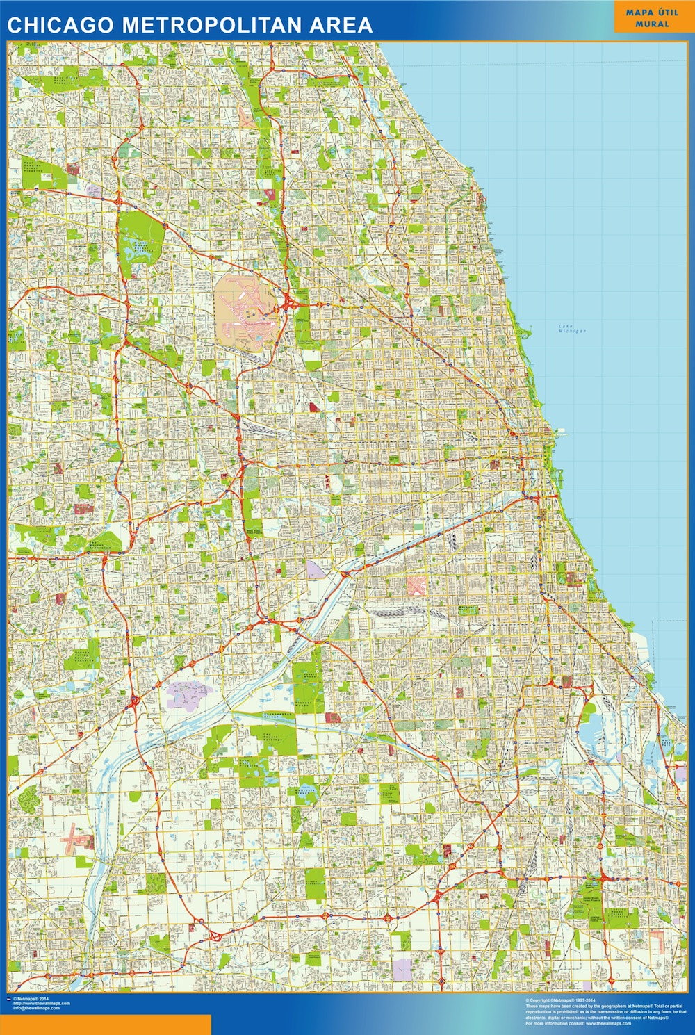 Chicago eps map vector