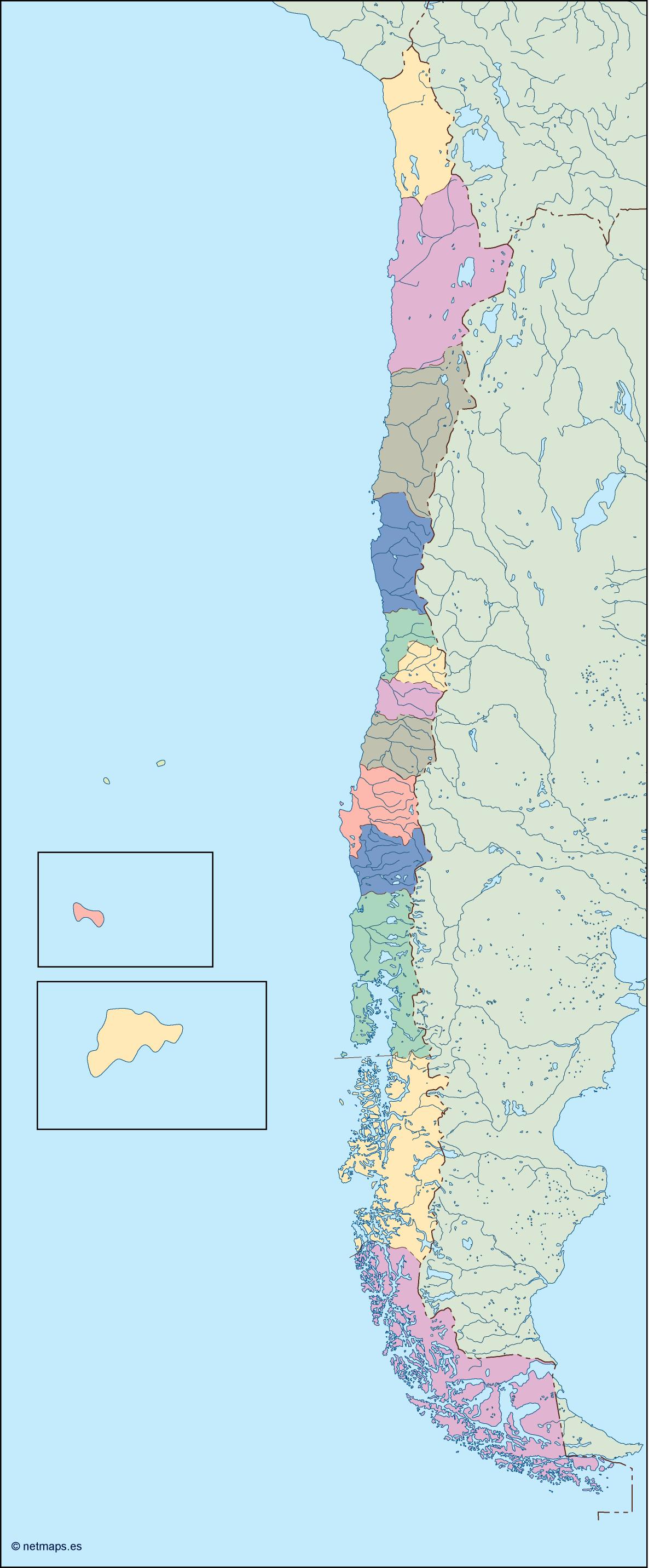 Chile blind eps map vector