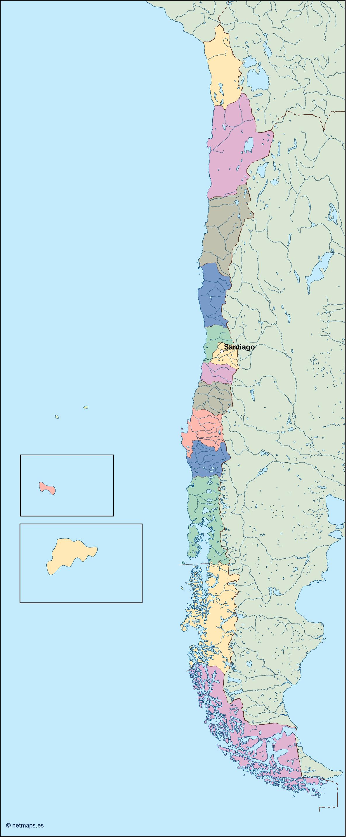 Chile eps map vector