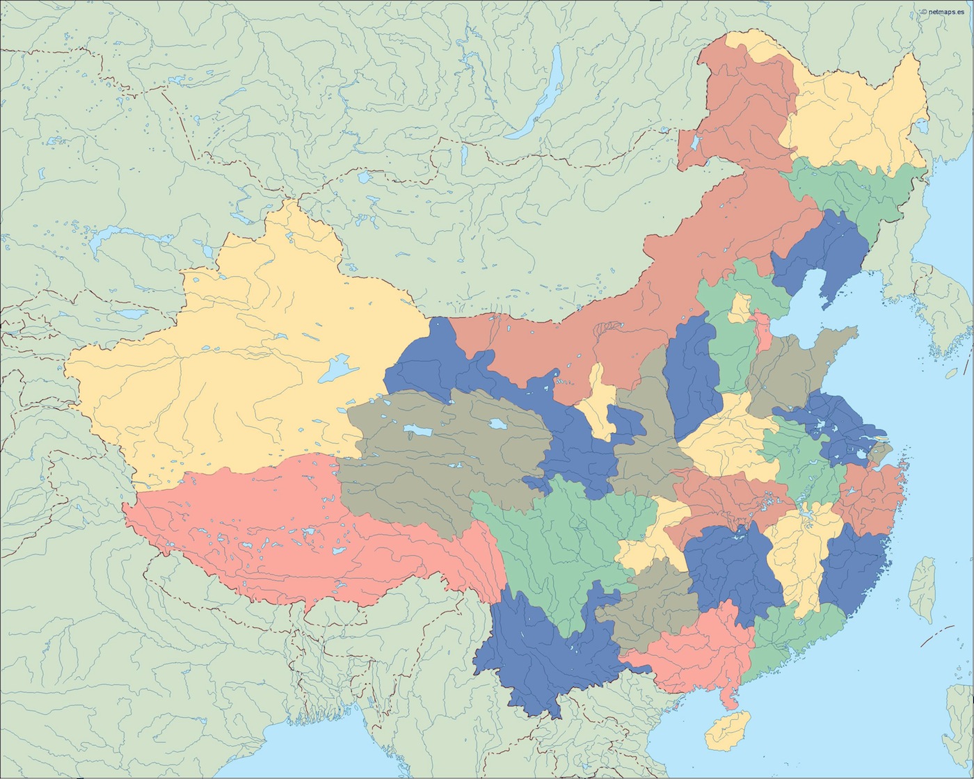 China blind eps map vector