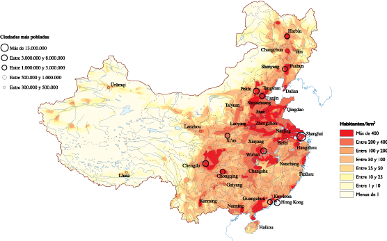 China Population eps map vector