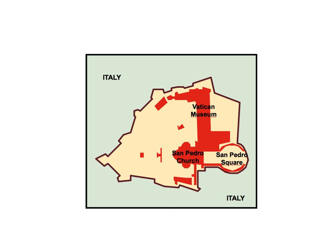 City eps map vector of vatican powerpoint for presentations