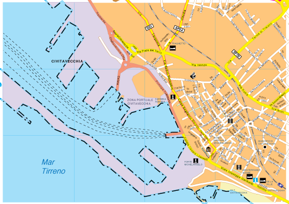 Civitavecchia eps map vector
