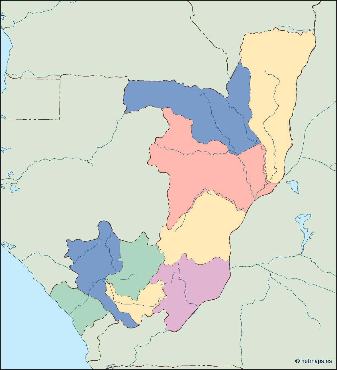 Congo blind eps map vector