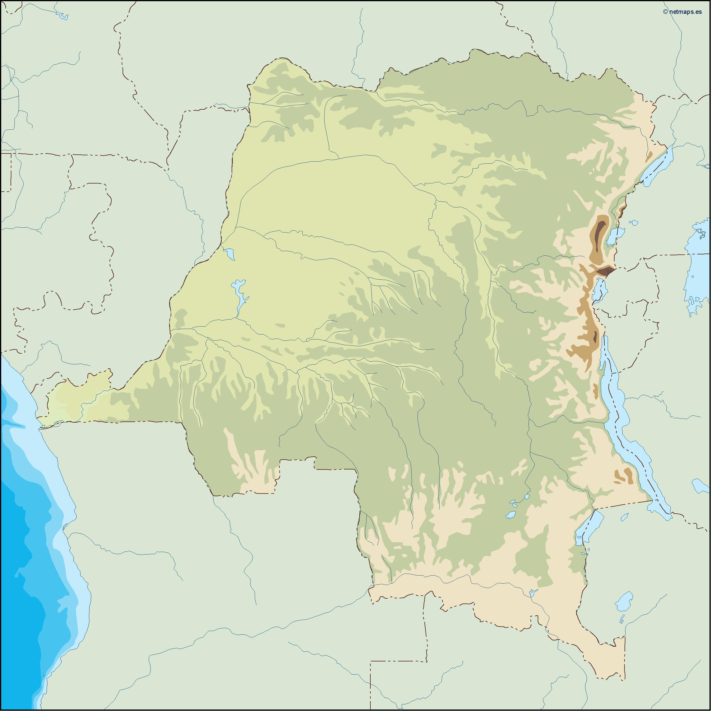Congo dem illustrator eps map vector