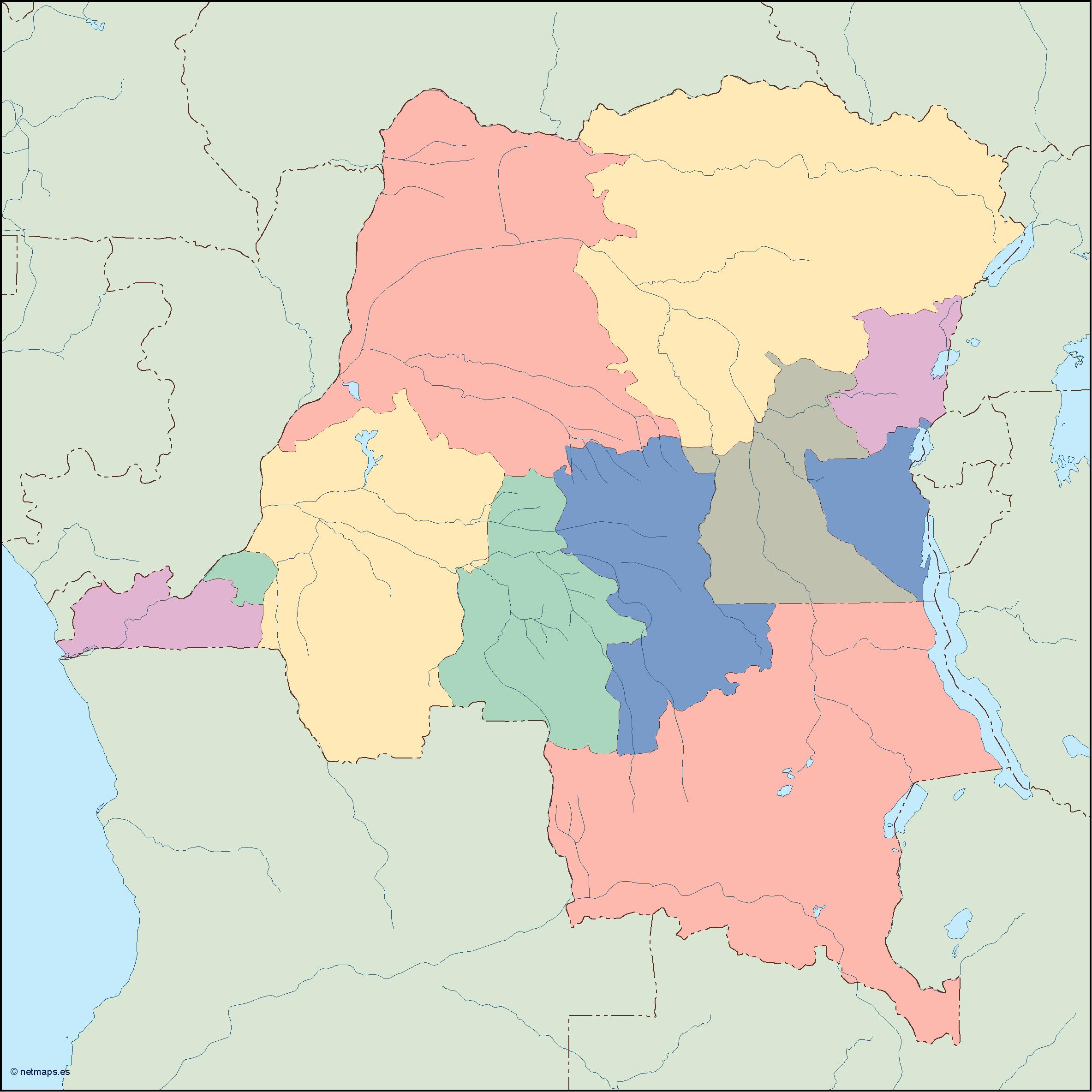 Congo dem rep blind eps map vector