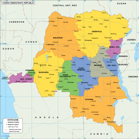 Congo Dem Rep EPS map vector