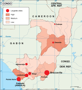 Congo population eps map vector