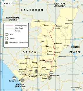 Congo transportation eps map vector