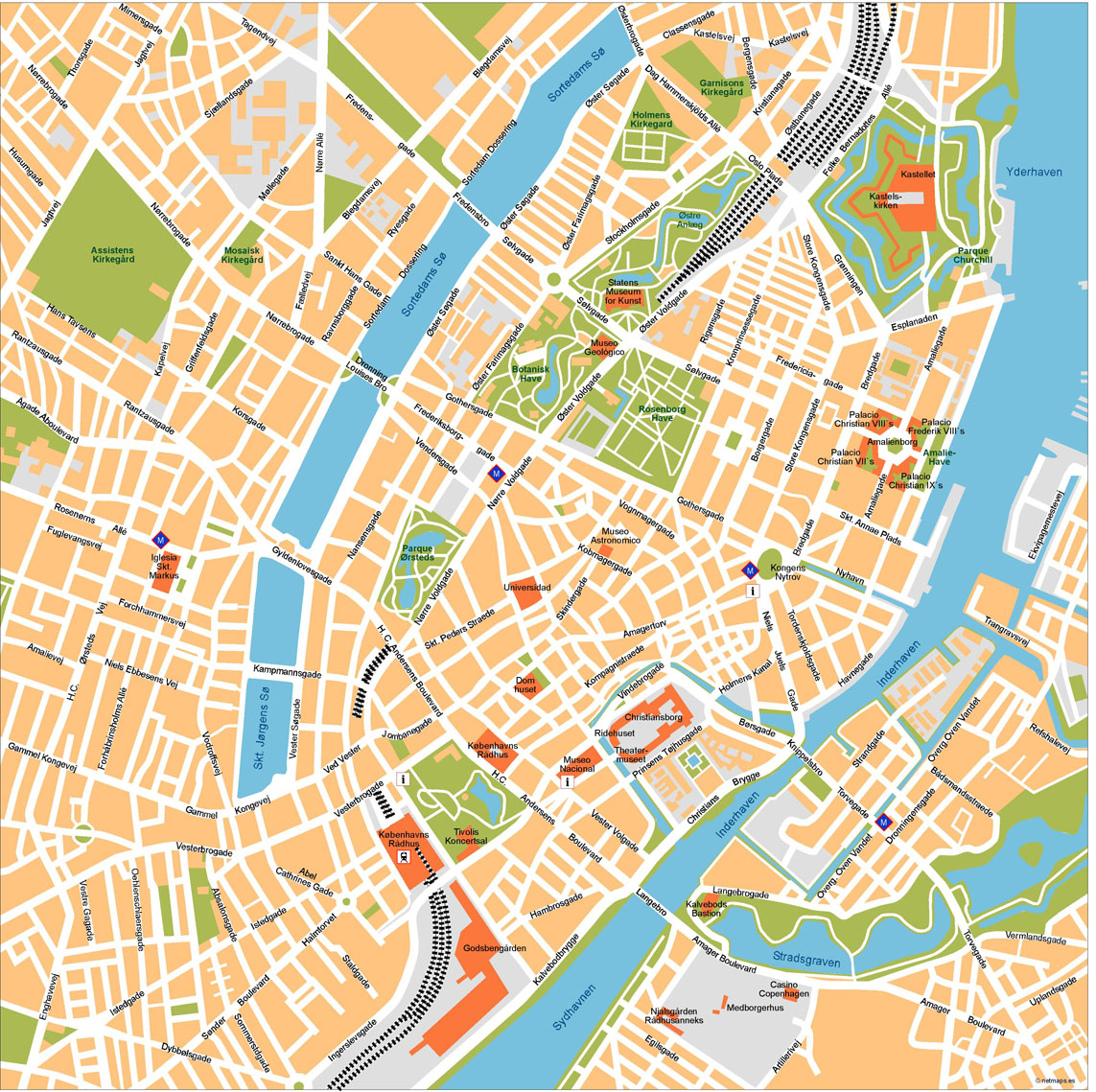 Copenhagen Illustrator eps map vector