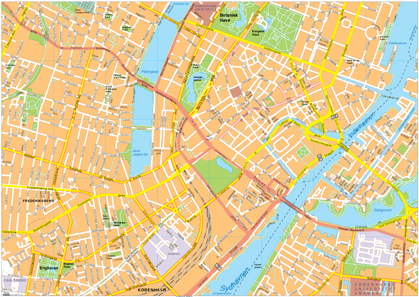 Copenhagen Vector EPS map vector