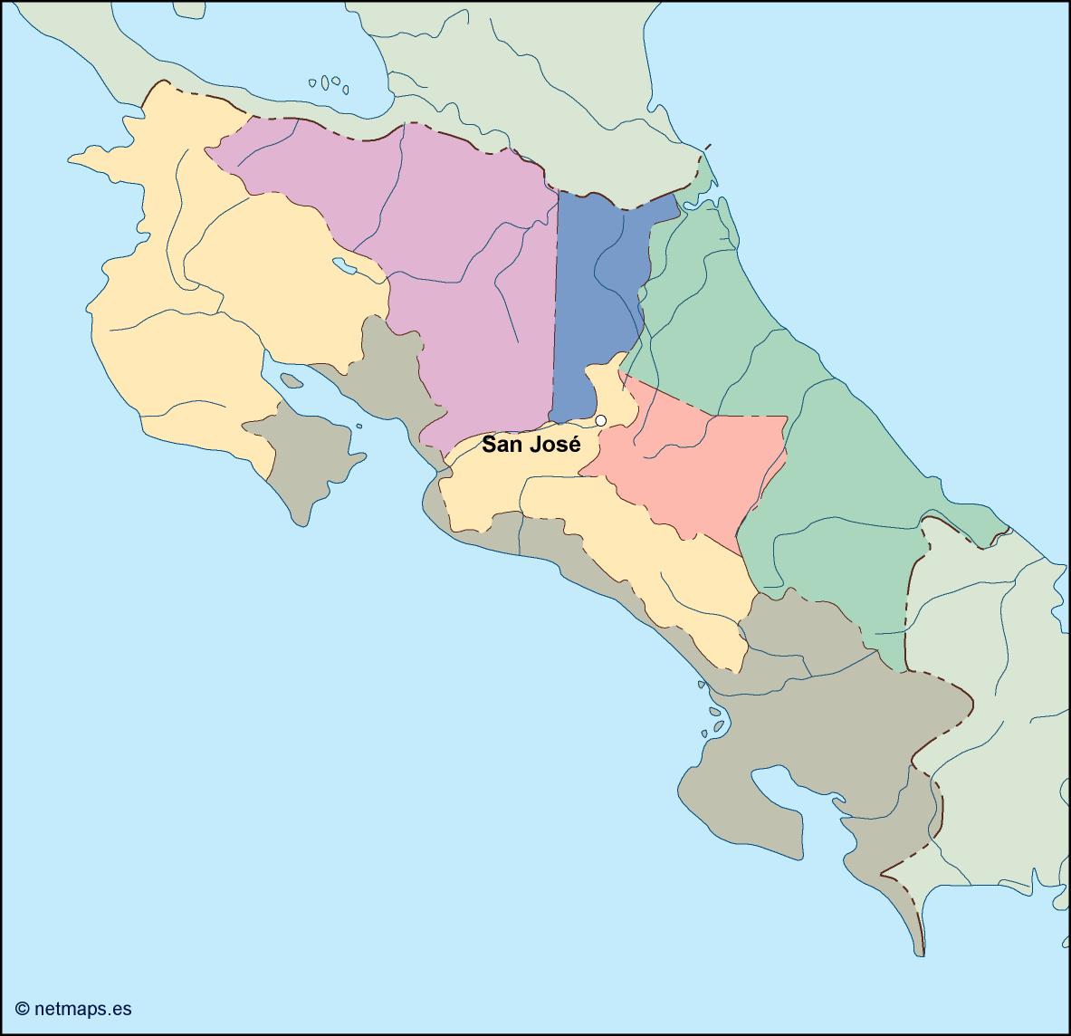Costa rica eps map vector