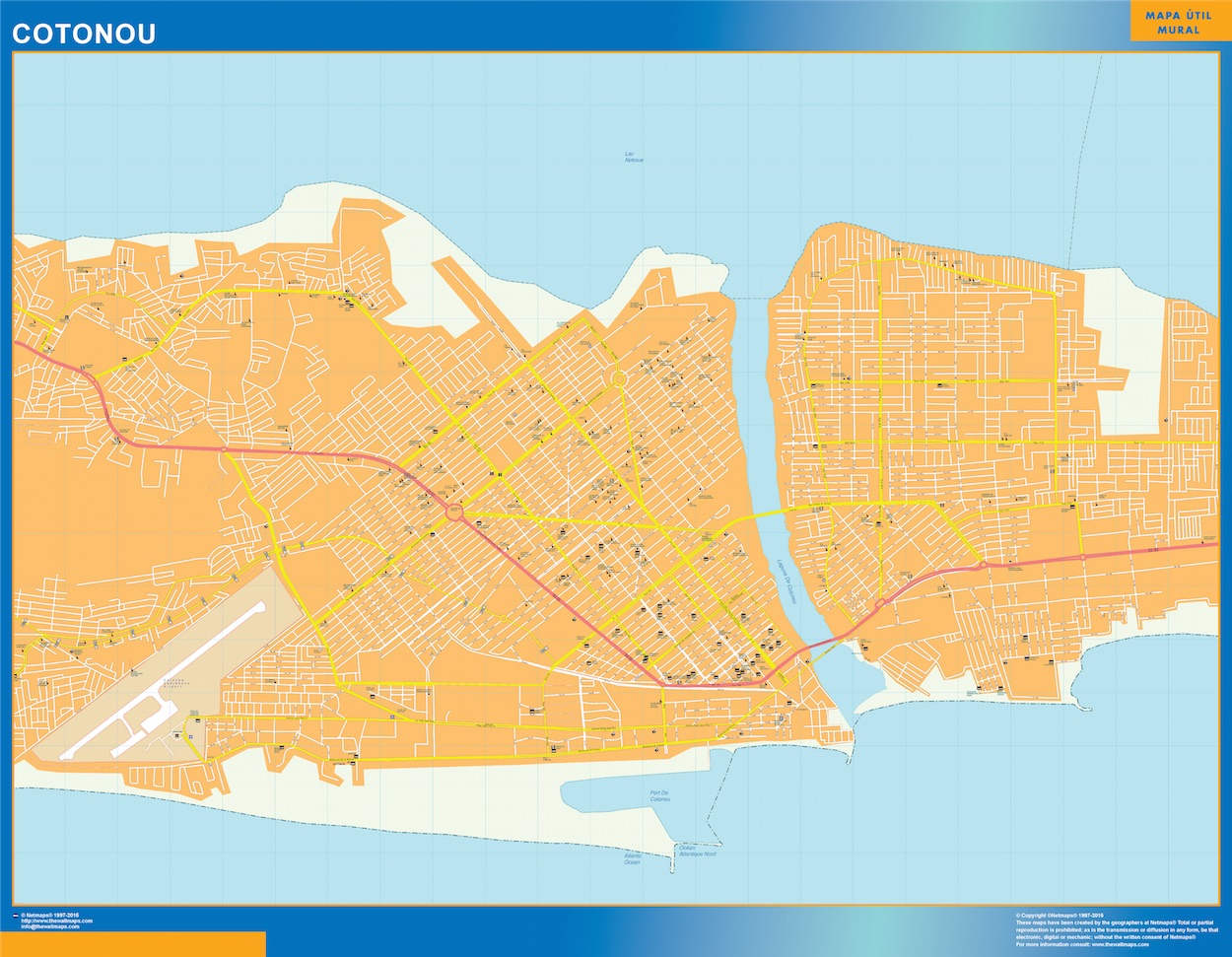 Cotonou eps map vector