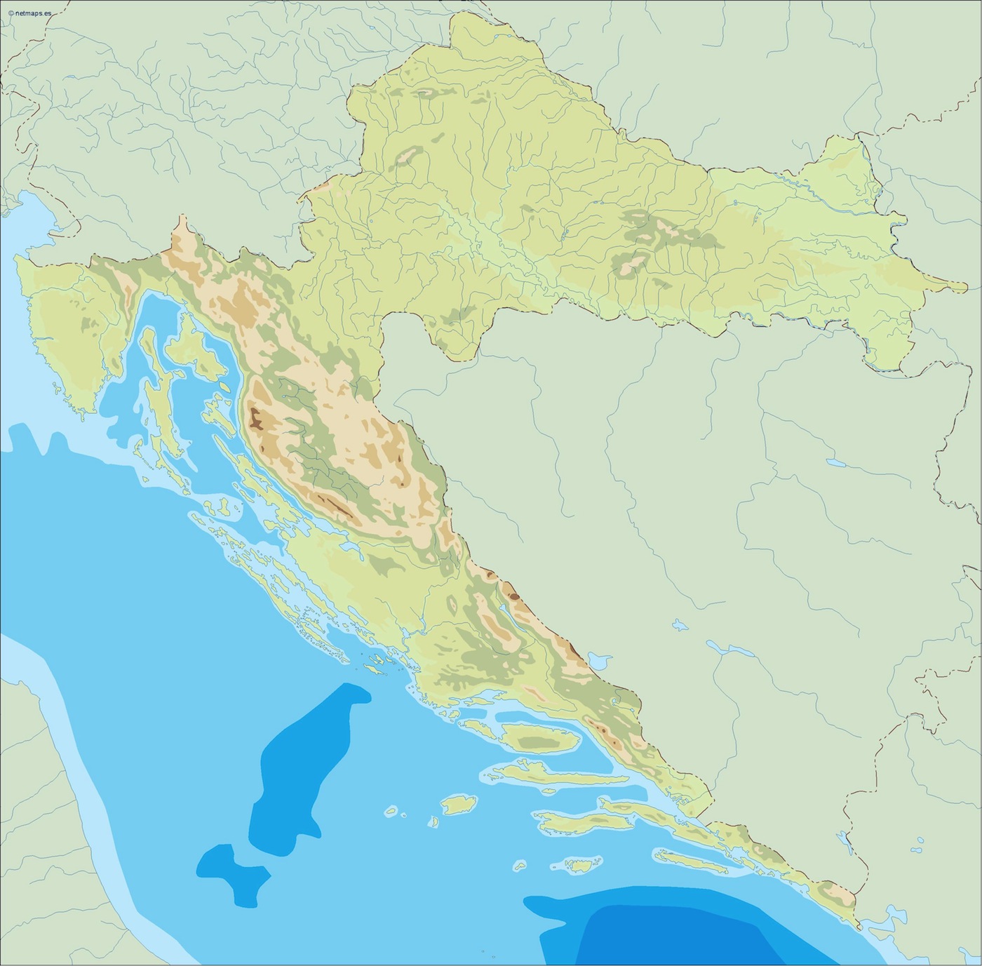 Croatia illustrator eps map vector