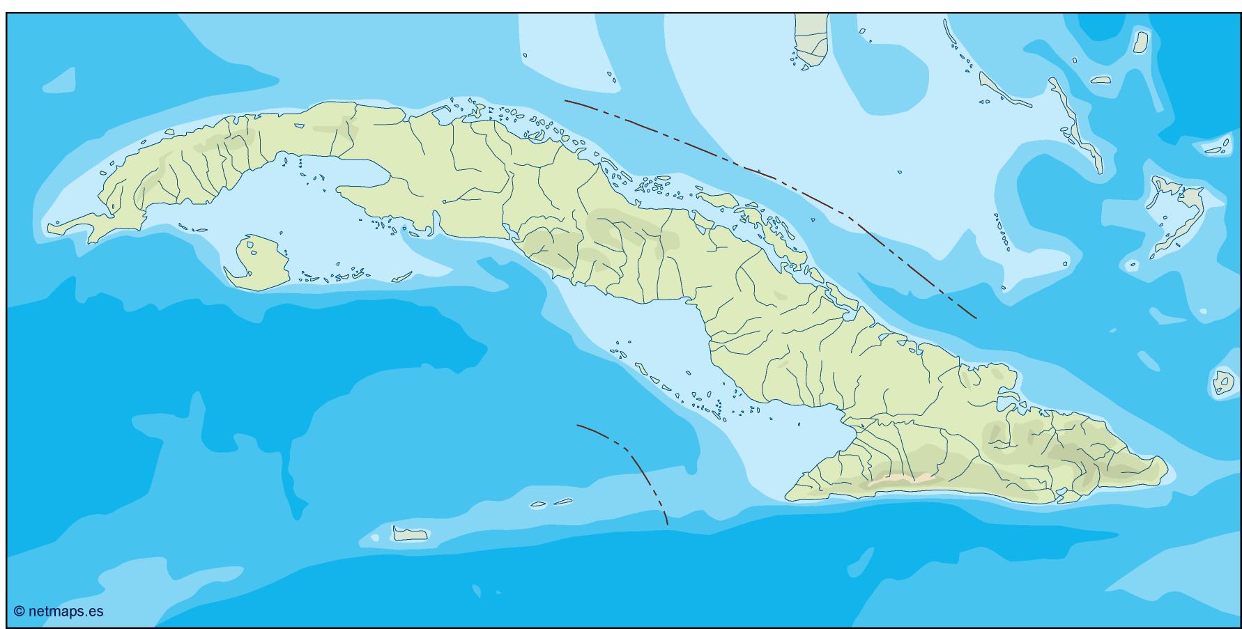Cuba illustrator eps map vector