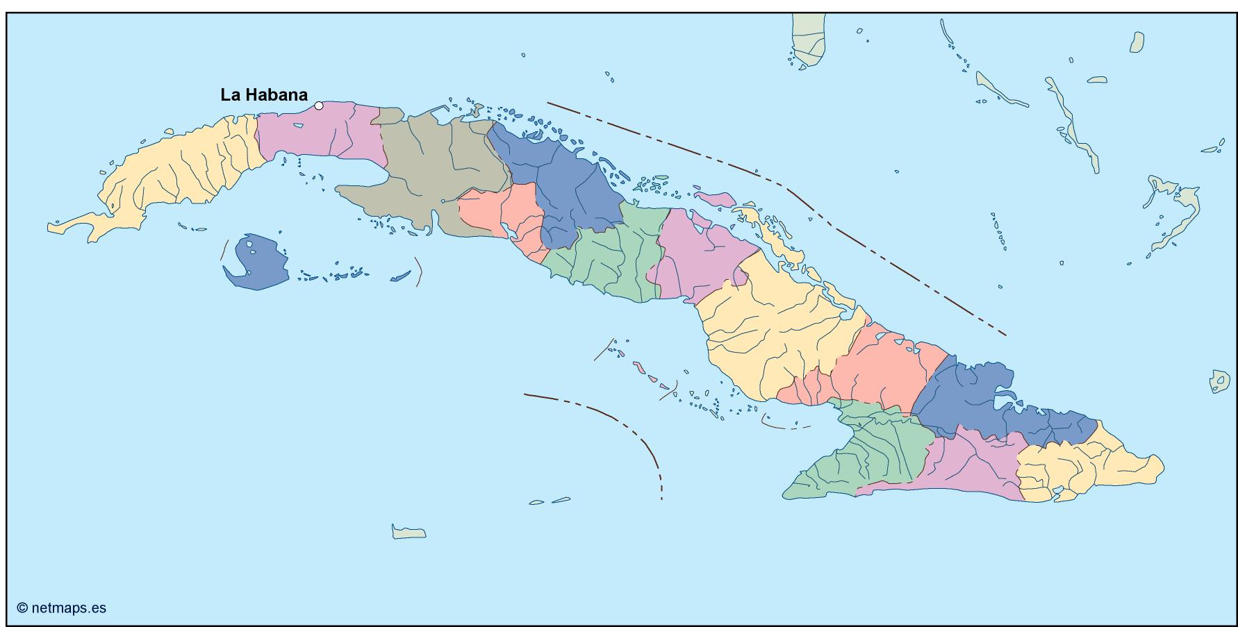 Cuba eps map vector