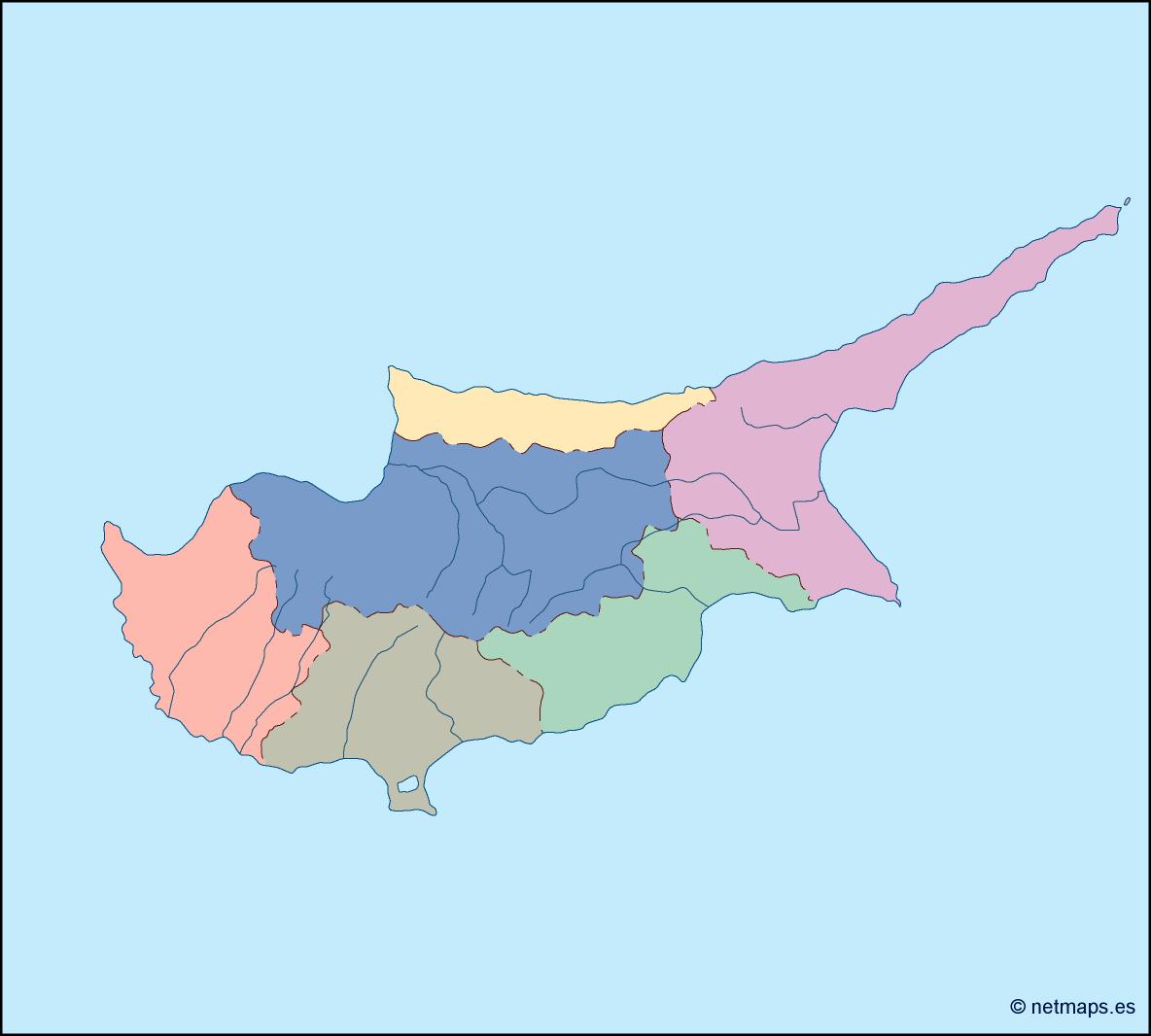 Cyprus blind eps map vector