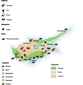 Cyprus Economic eps map vector