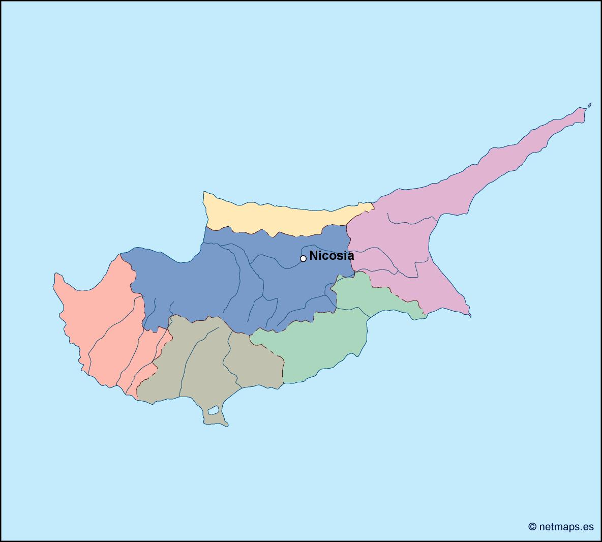 Cyprus eps map vector