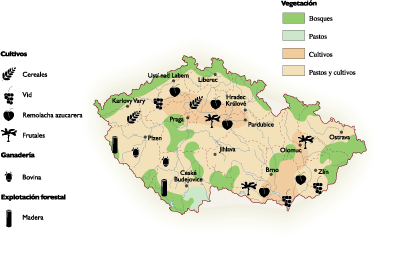 Czech Republic Agricultural eps map vector