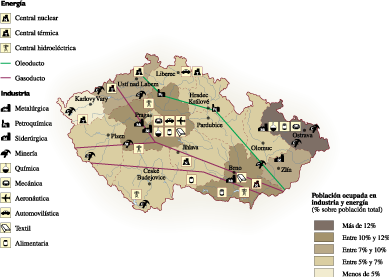 Czech Republic Economic eps map vector