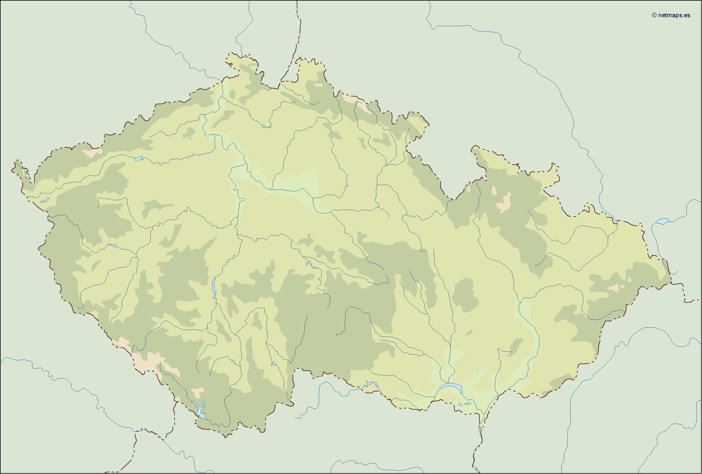Czech republic illustrator eps map vector