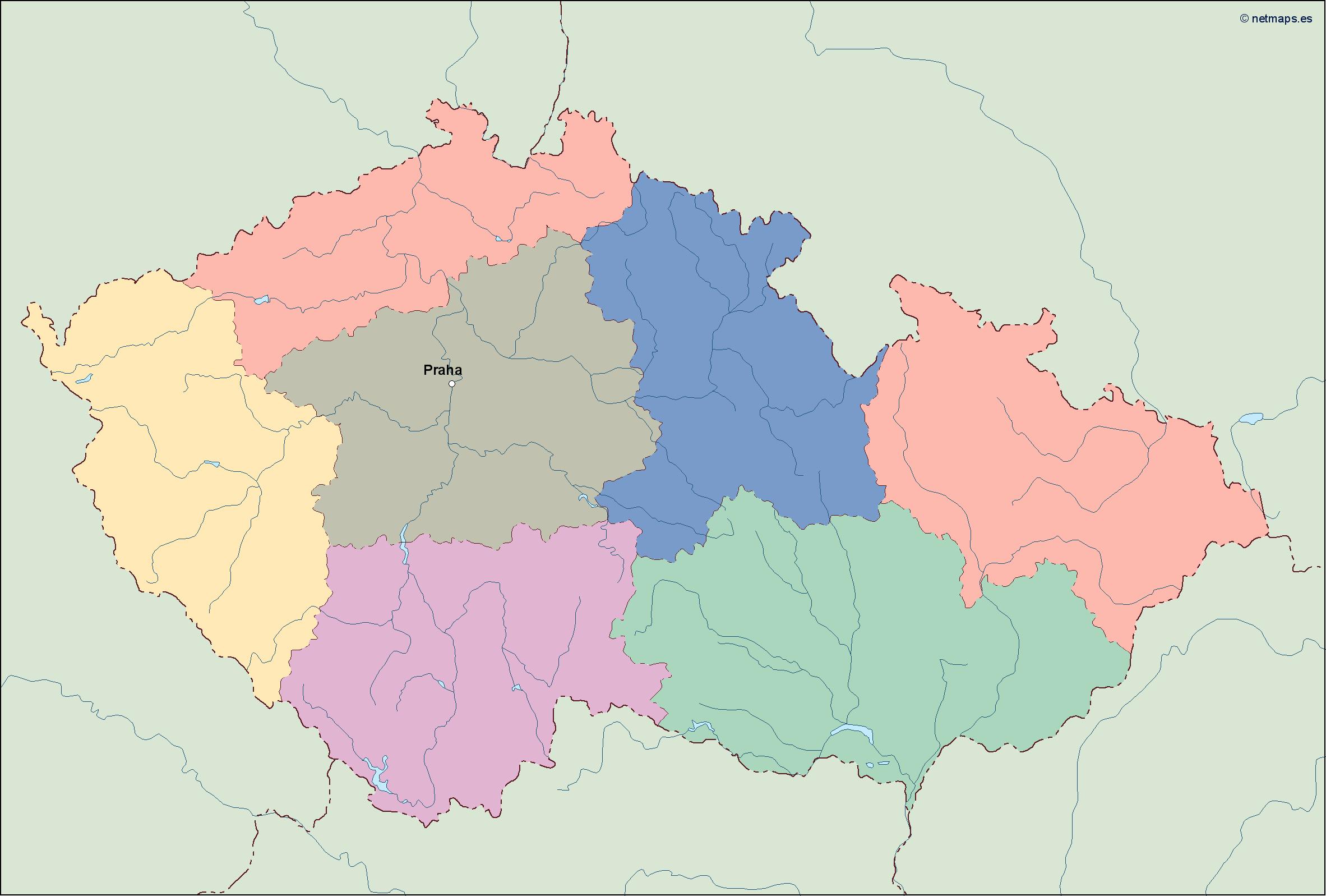 Czech republic eps map vector