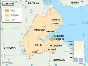 Djibouti economic eps map vector