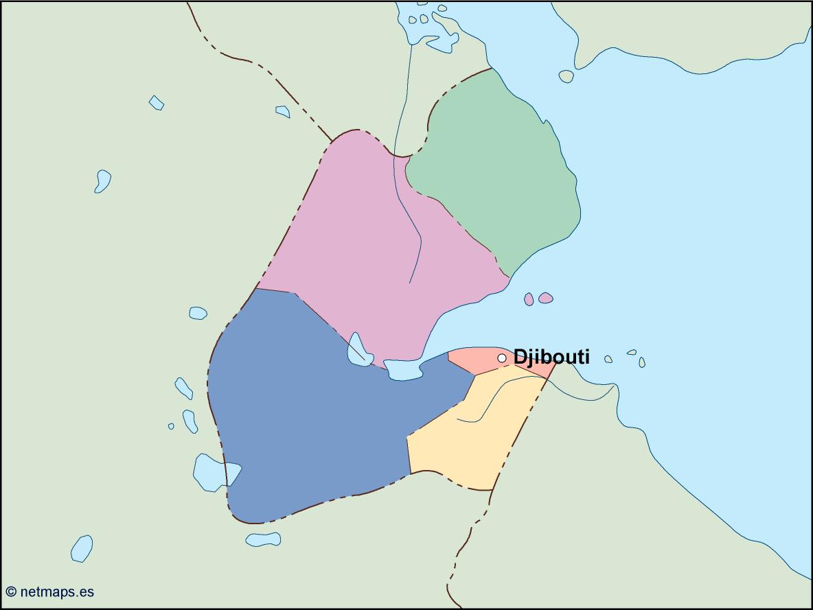 Djibouti eps map vector