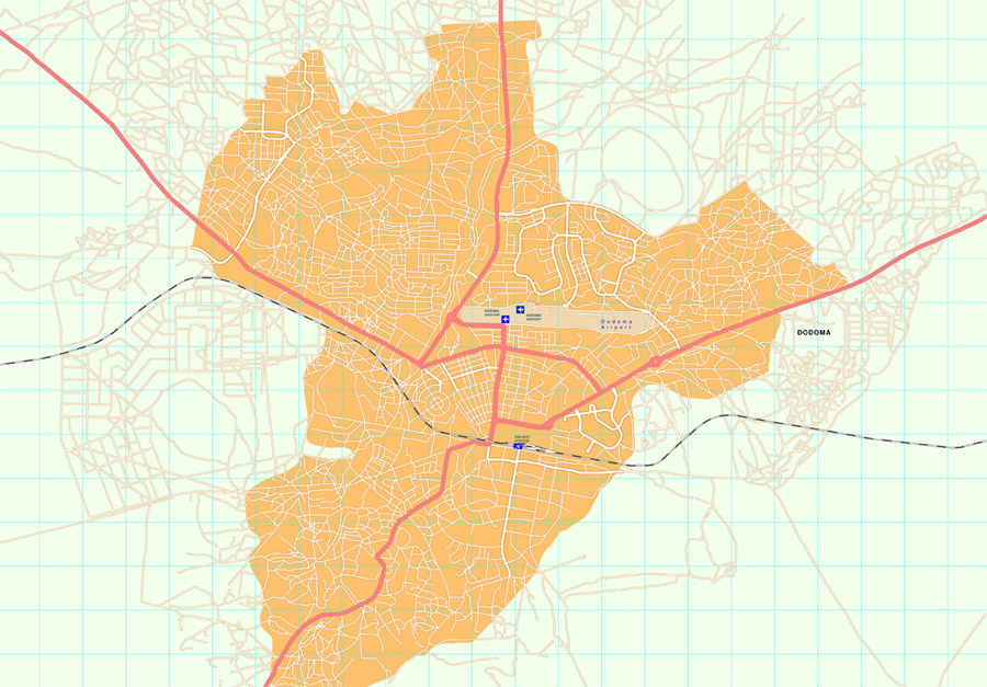 Dodoma eps map vector