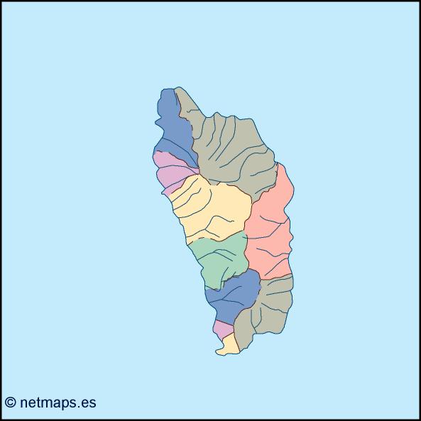 Dominica blind eps map vector