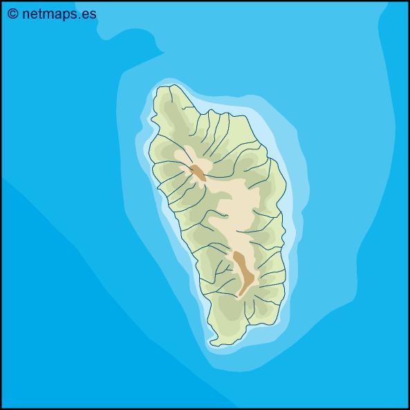 Dominica illustrator eps map vector