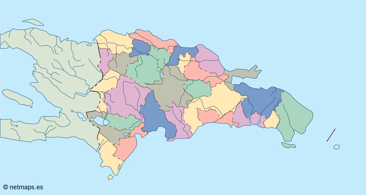 Dominicana republic blind eps map vector
