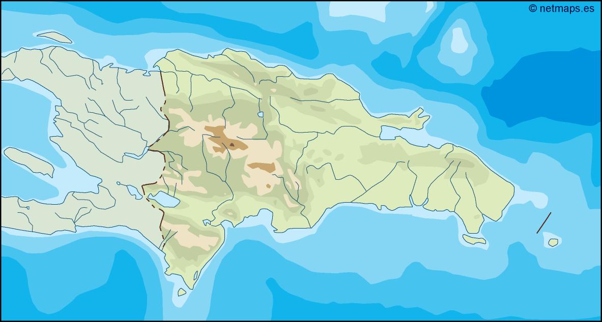 Dominicana republic illustrator eps map vector