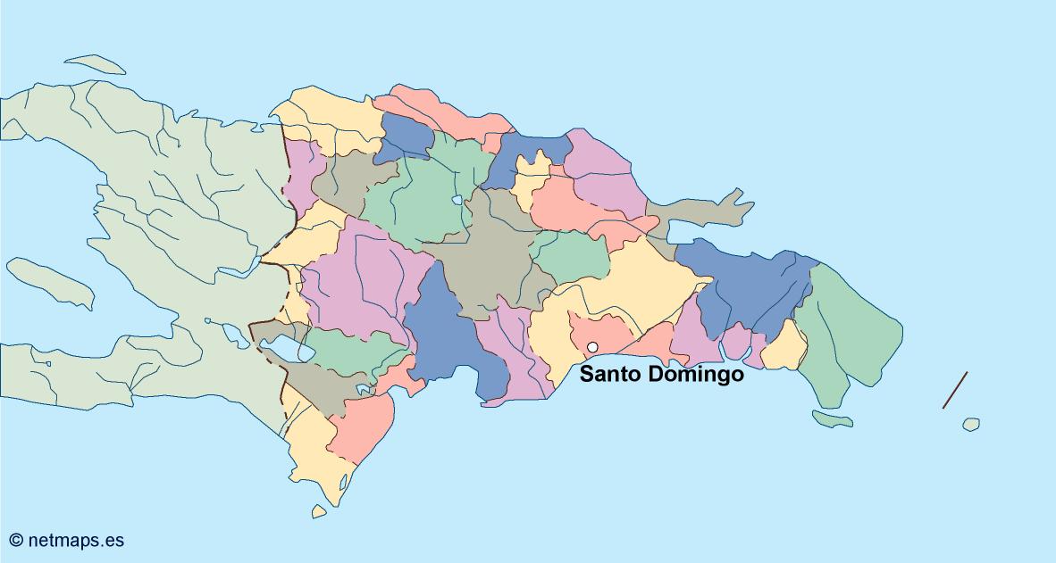 Dominicana republic eps map vector