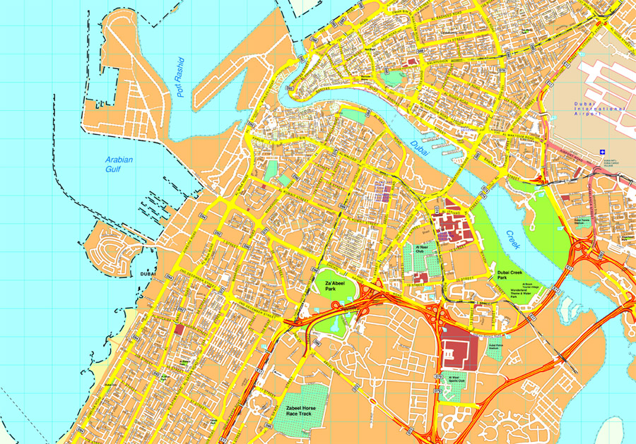 Dubai eps map vector