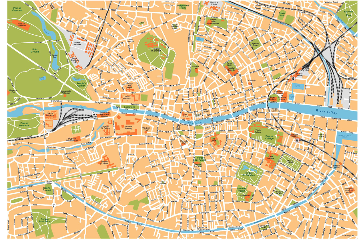 Dublin Illustrator eps map vector