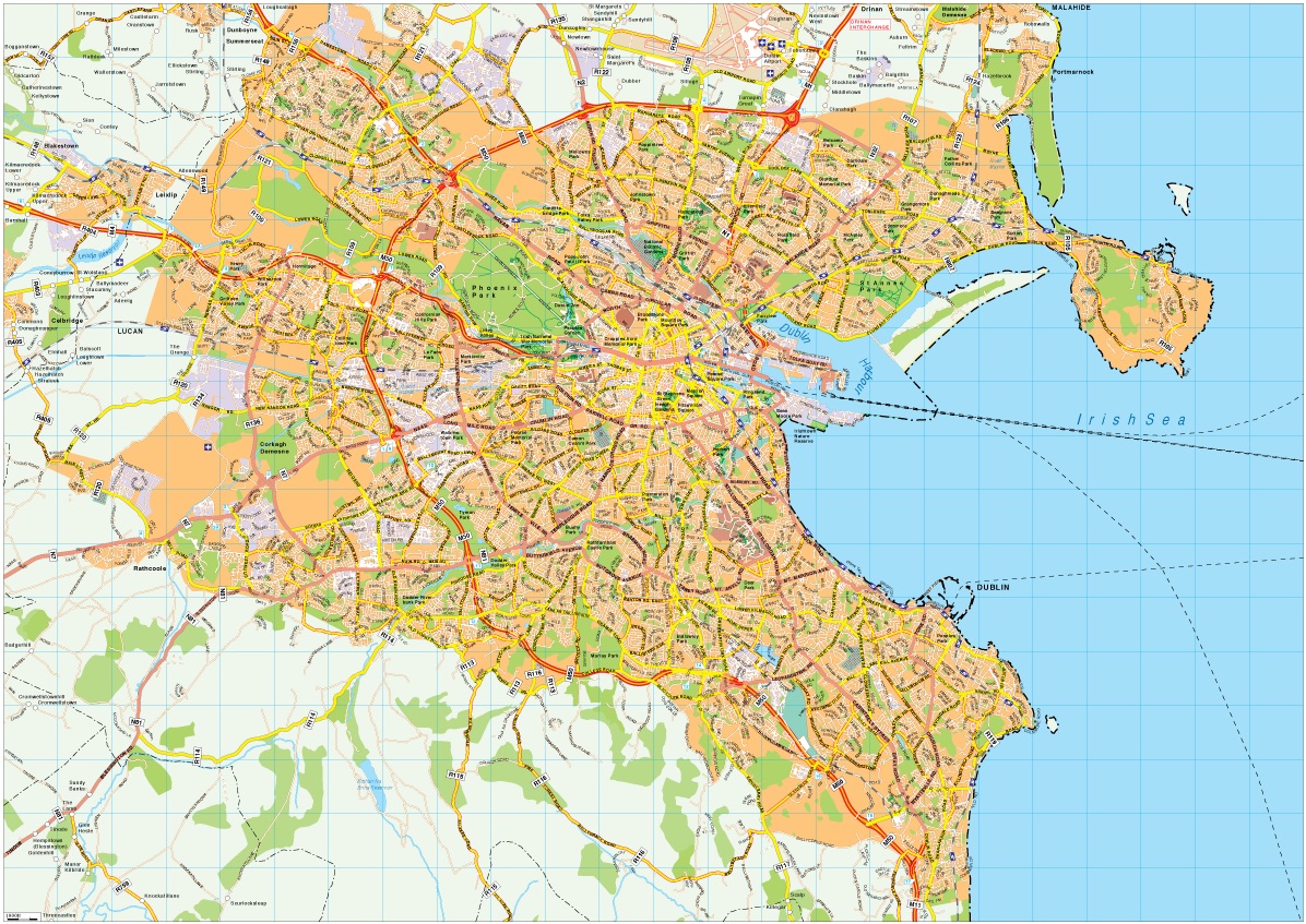 Dublin eps map vector