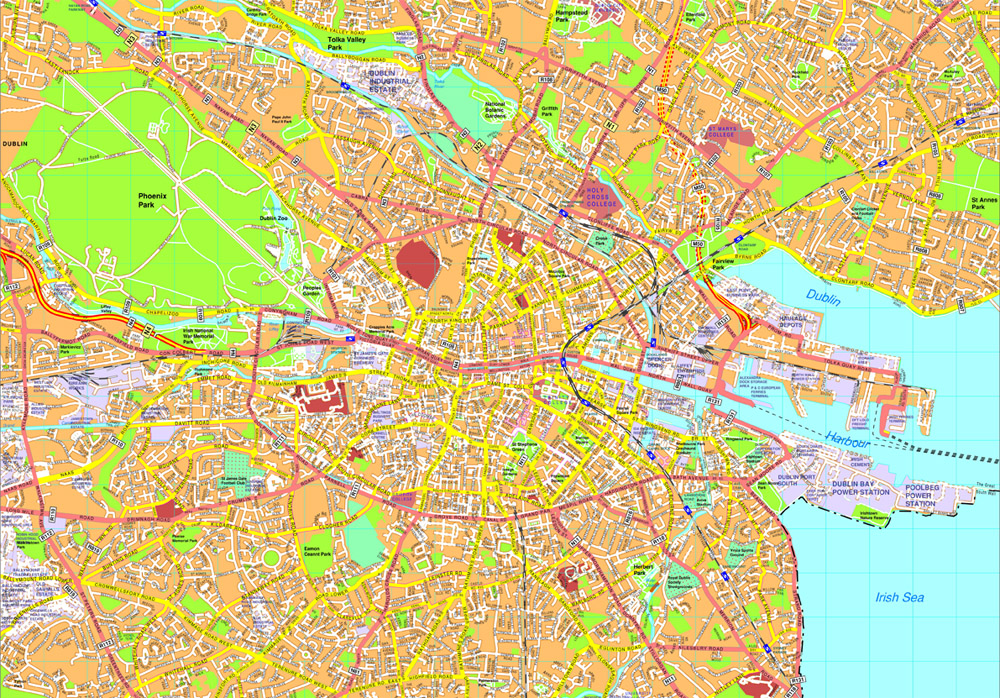 Dublin eps map vector