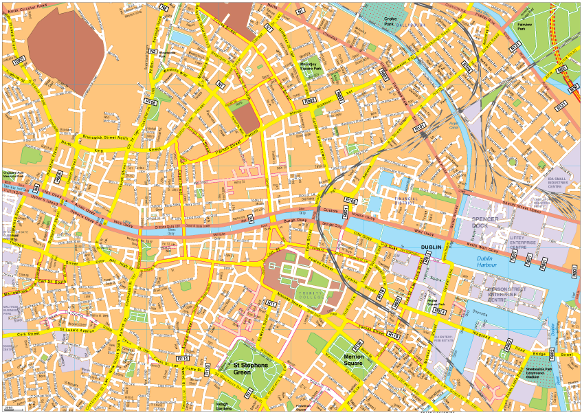 Dublin Vector EPS map vector