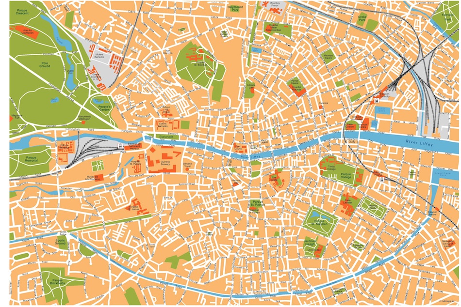 Dublin eps illustrator vector map