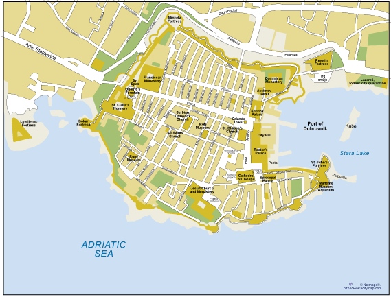 Dubrovnik eps map vector