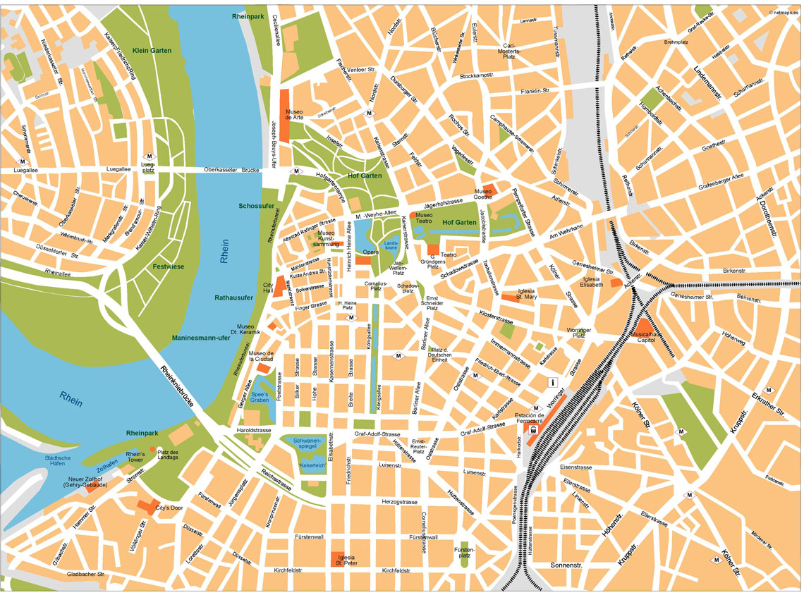 Dusseldorf Illustrator eps map vector