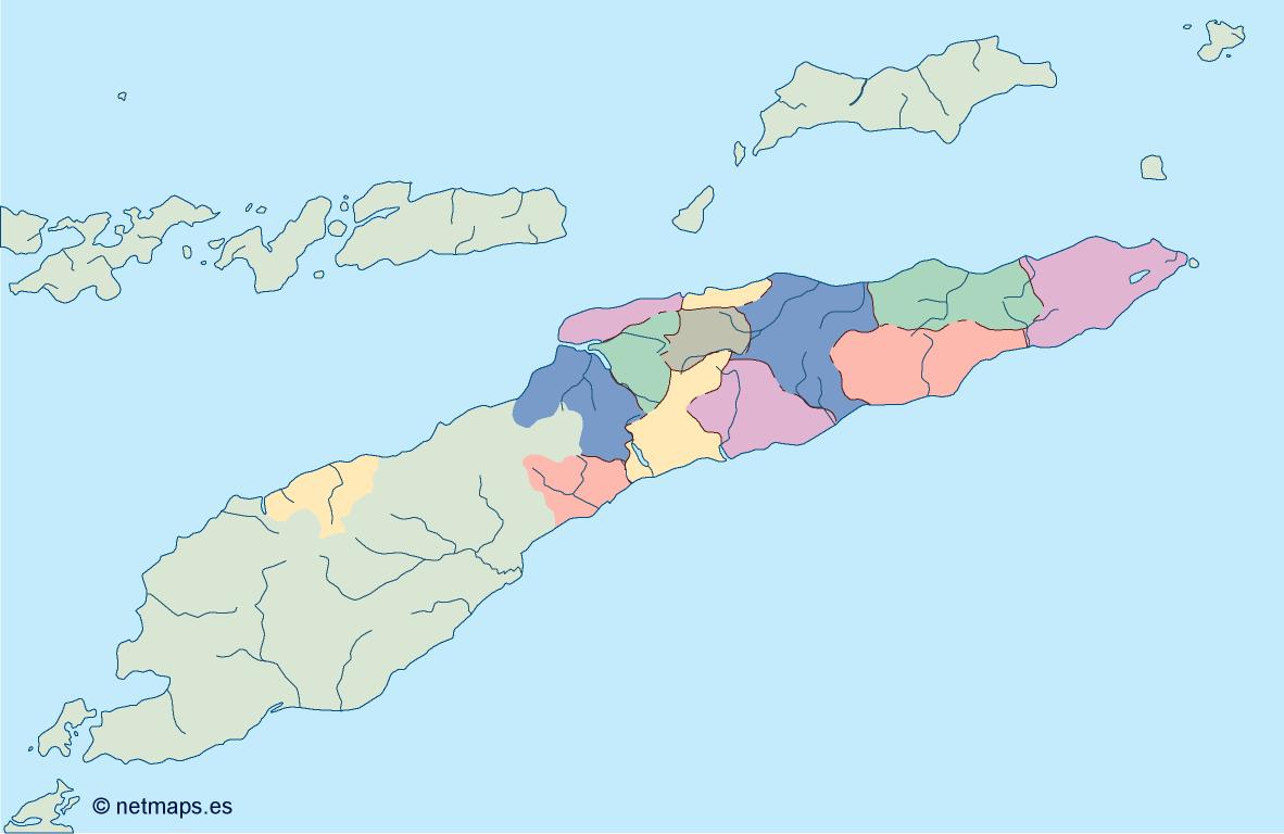 East timor blind eps map vector