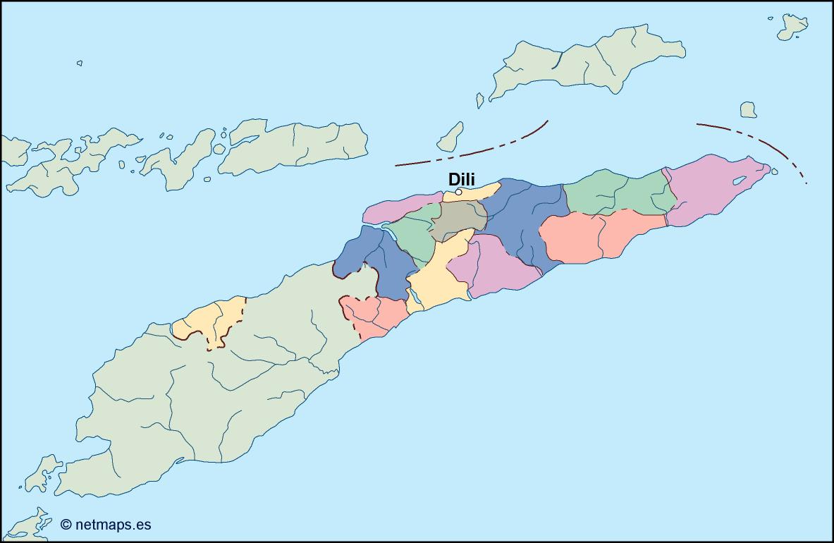 East timor eps map vector