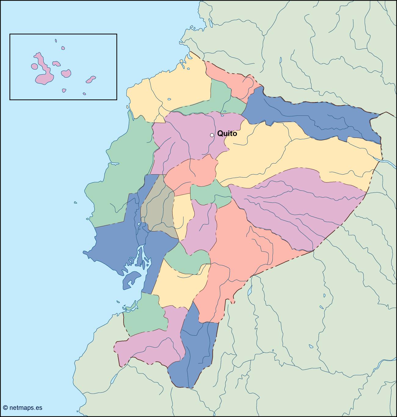 Ecuador eps map vector