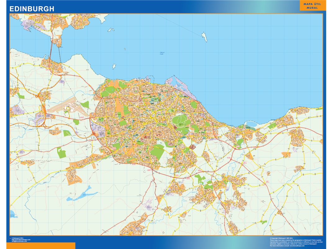 Edinburgh eps map vector