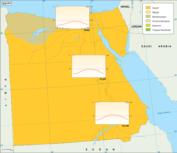 Egypt climate eps map vector
